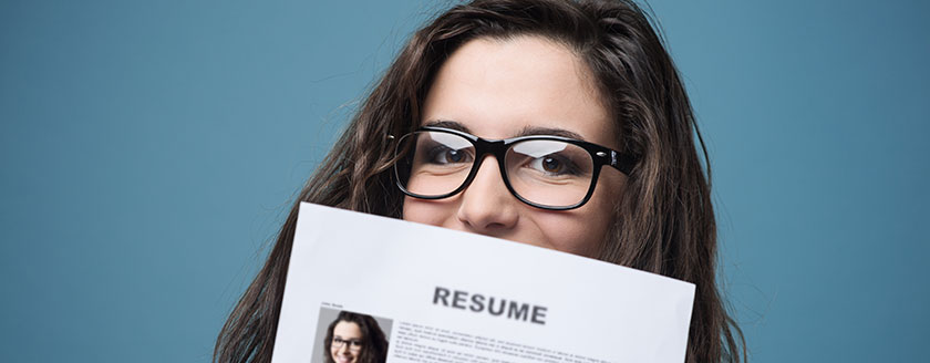 Woman Holding Her Résumé