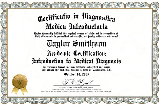 Introduction to Medical Diagnosis Certification course IMDC Certificate 